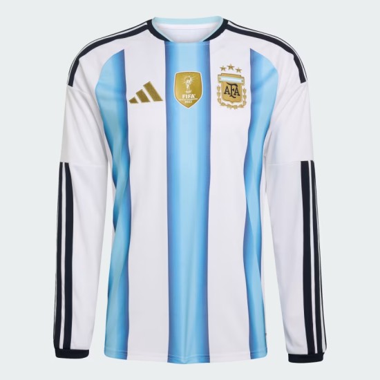 Camiseta de manga larga local de la Copa del Mundo 2026 de Argentina para hombre