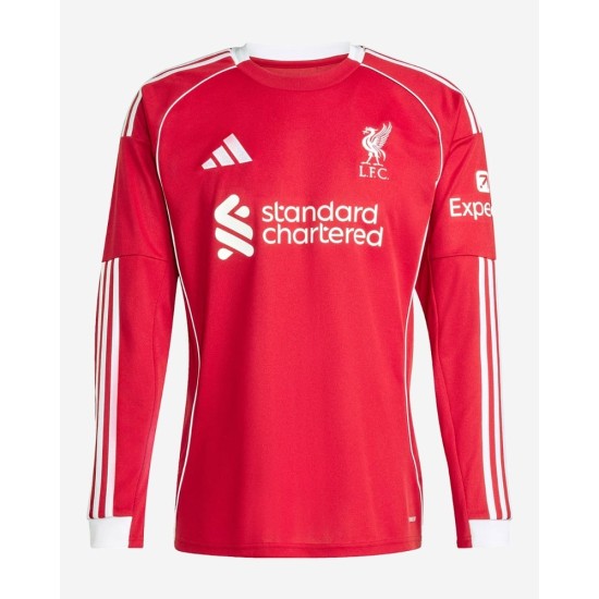 Camiseta Local Manga Larga Liverpool Hombre 2025/26