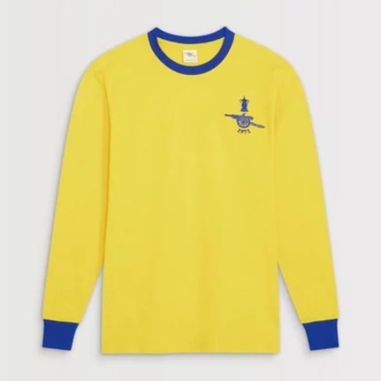 Camiseta Retro FA Cup de Visitante de Manga Larga Arsenal 1971 para Hombre