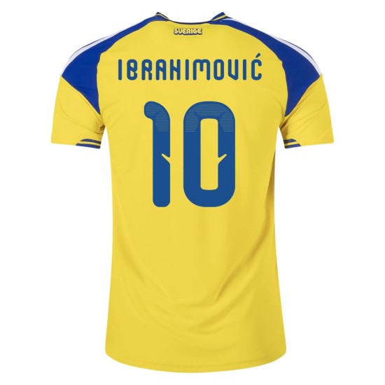 Camiseta Auténtica Local Suecia 2026 para Hombre IBRAHIMOVIĆ #10 Camiseta Auténtica Local Suecia 2026 para Hombre IBRAHIMOVIĆ #10
