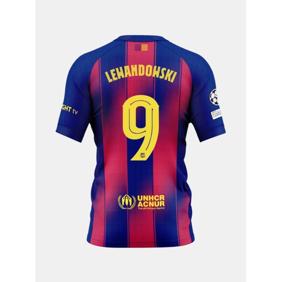 Camiseta Local UCL del FC Barcelona 2025/26 para Hombre - LEWANDOWSKI #9