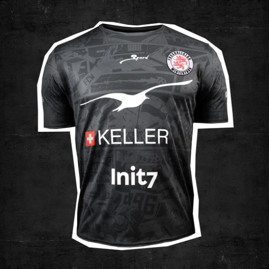 Hombres FC Winterthur 2025/26 Camiseta Visitante - Negra