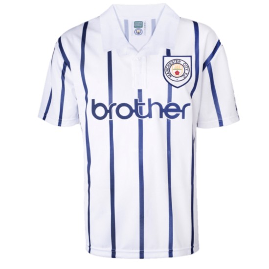 Camiseta Retro de Visitante Manchester City 1993 para Hombre Camiseta Retro de Visitante Manchester City 1993 para Hombre
