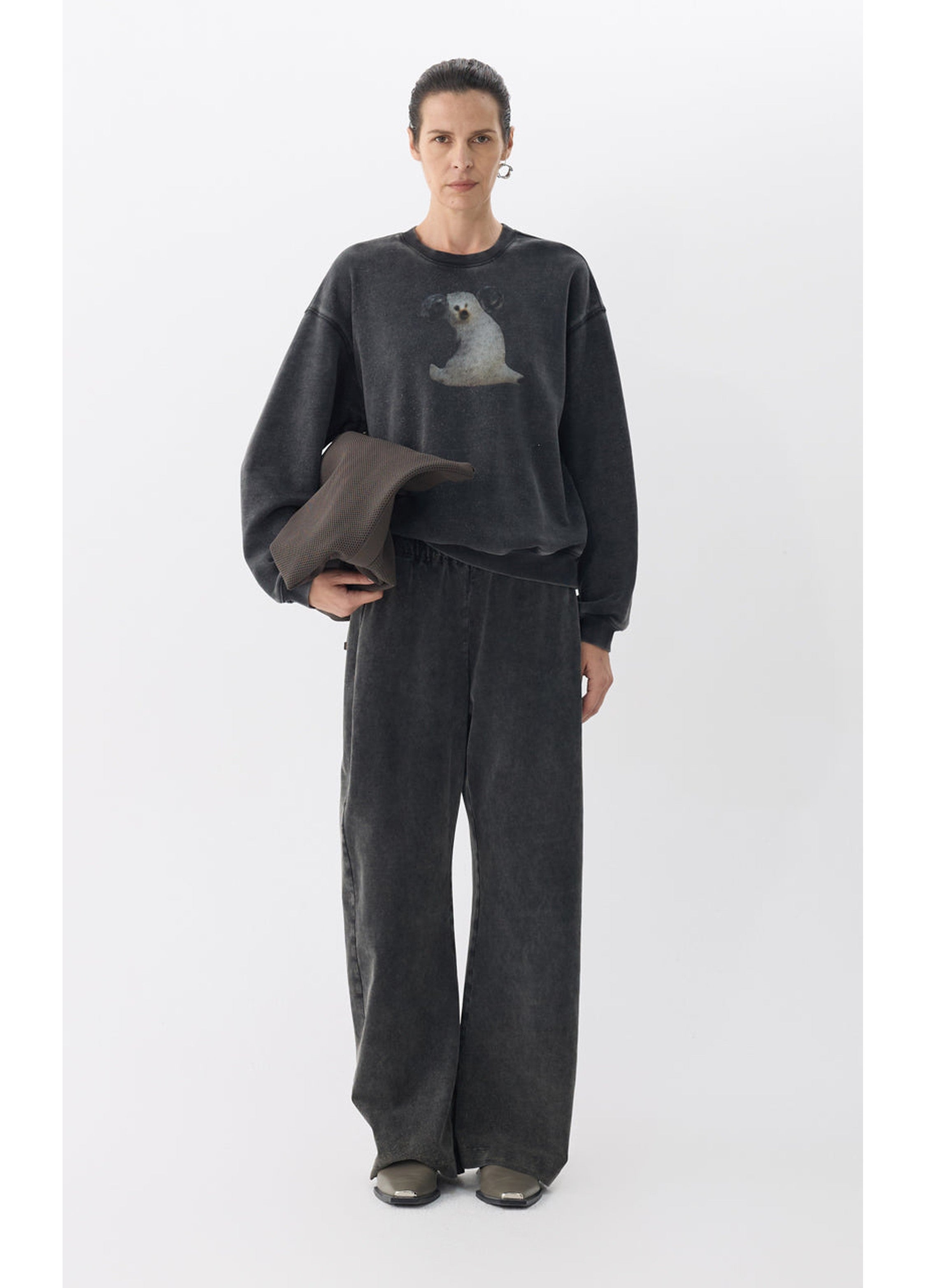 Sudadera con capucha para mujer con estampado retro de perro