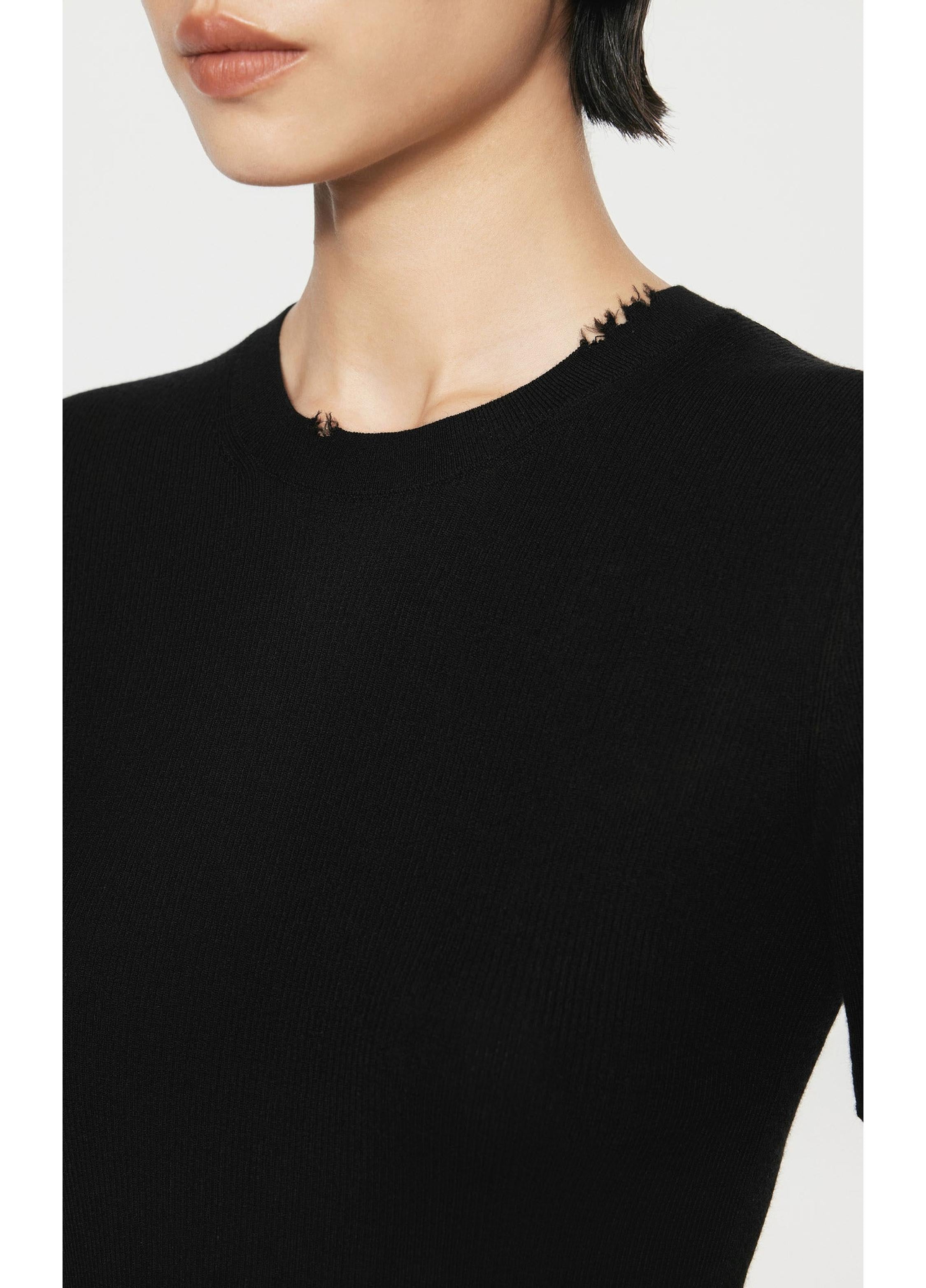 Suéter de punto de lana con efecto adelgazante