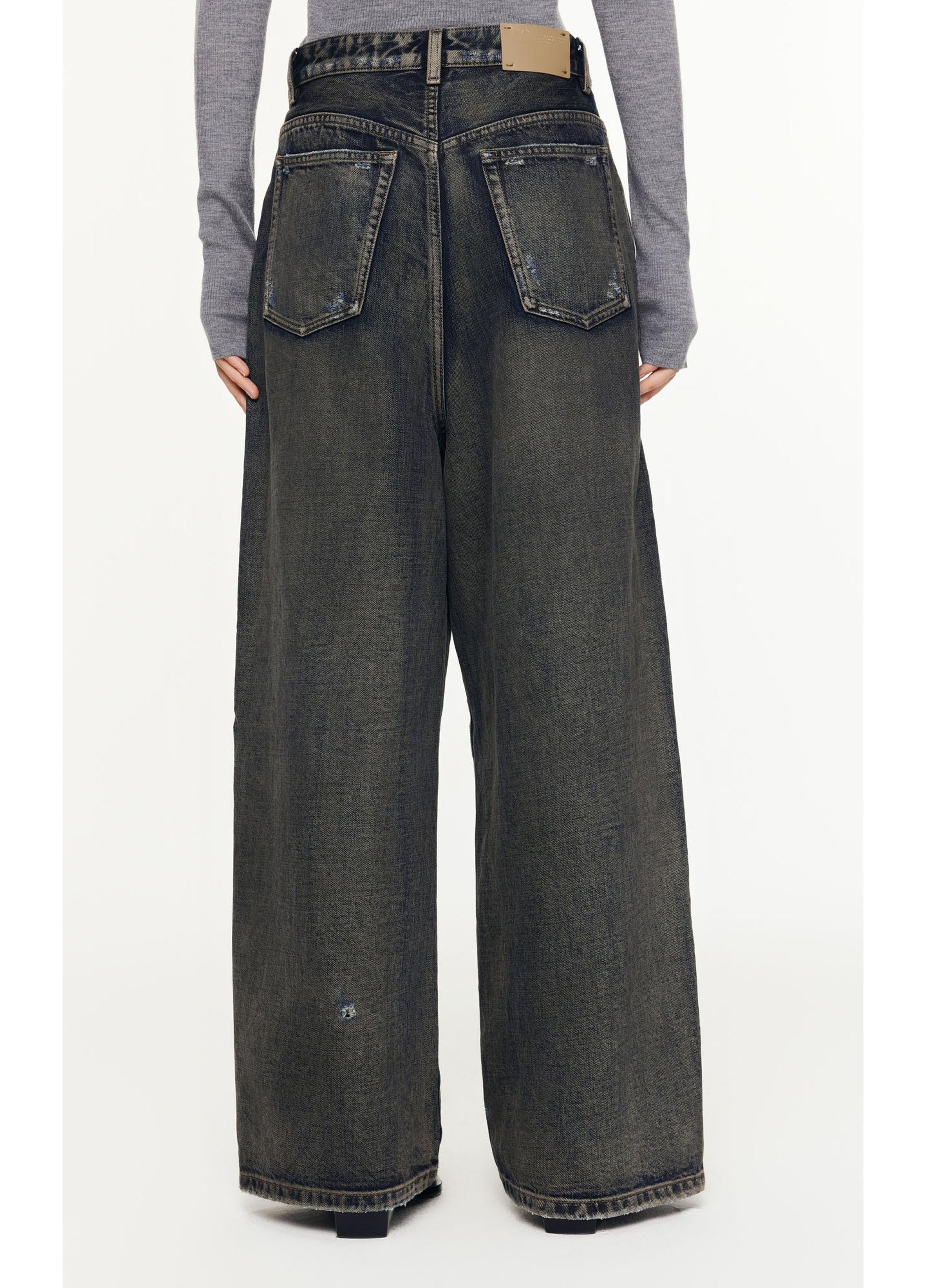 Vaqueros rectos de mezclilla holgados