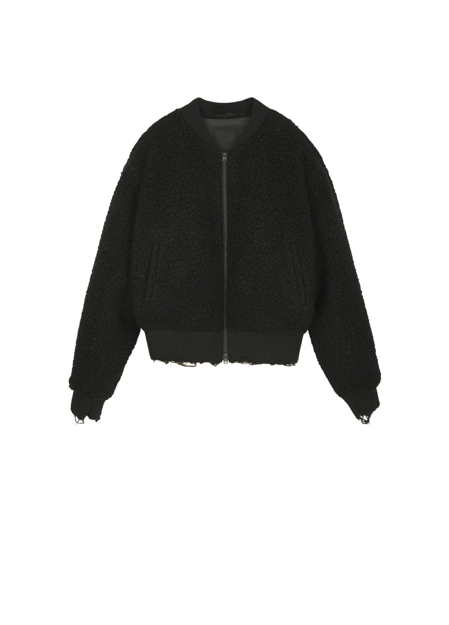 chaqueta de corte sin rematar