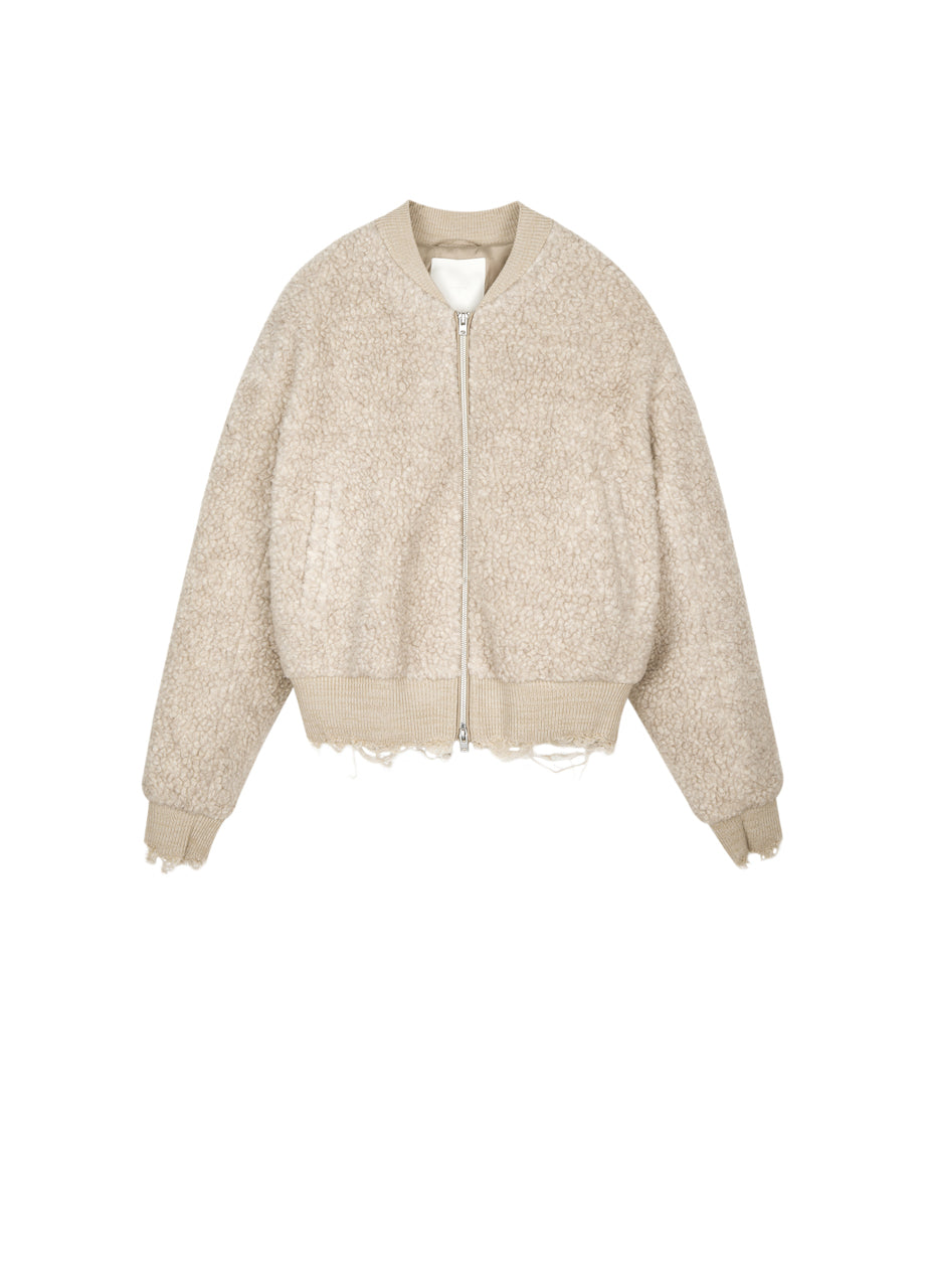 chaqueta de corte sin rematar