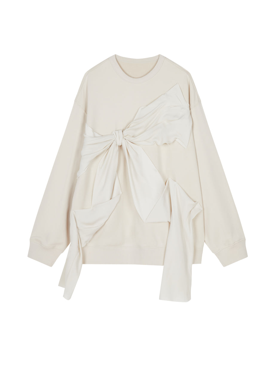 Sudadera con capucha tridimensional con lazo de industria pesada