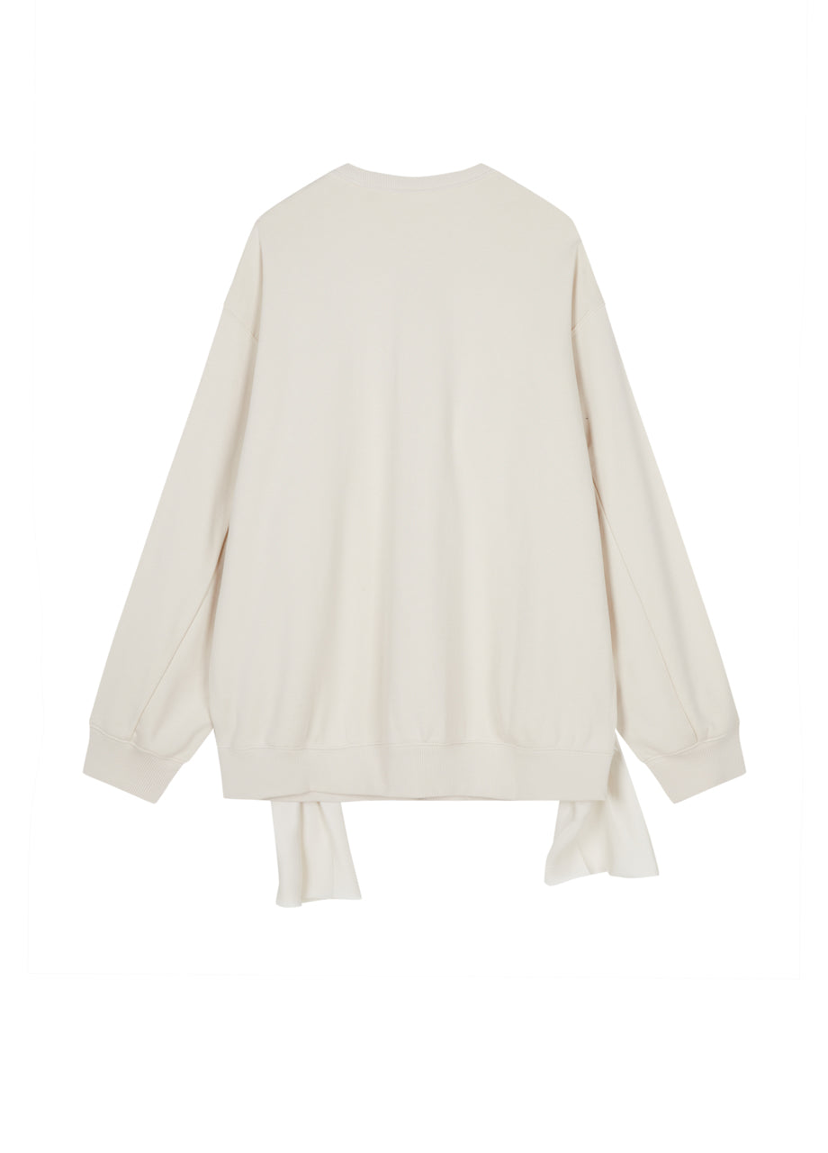 Sudadera con capucha tridimensional con lazo de industria pesada