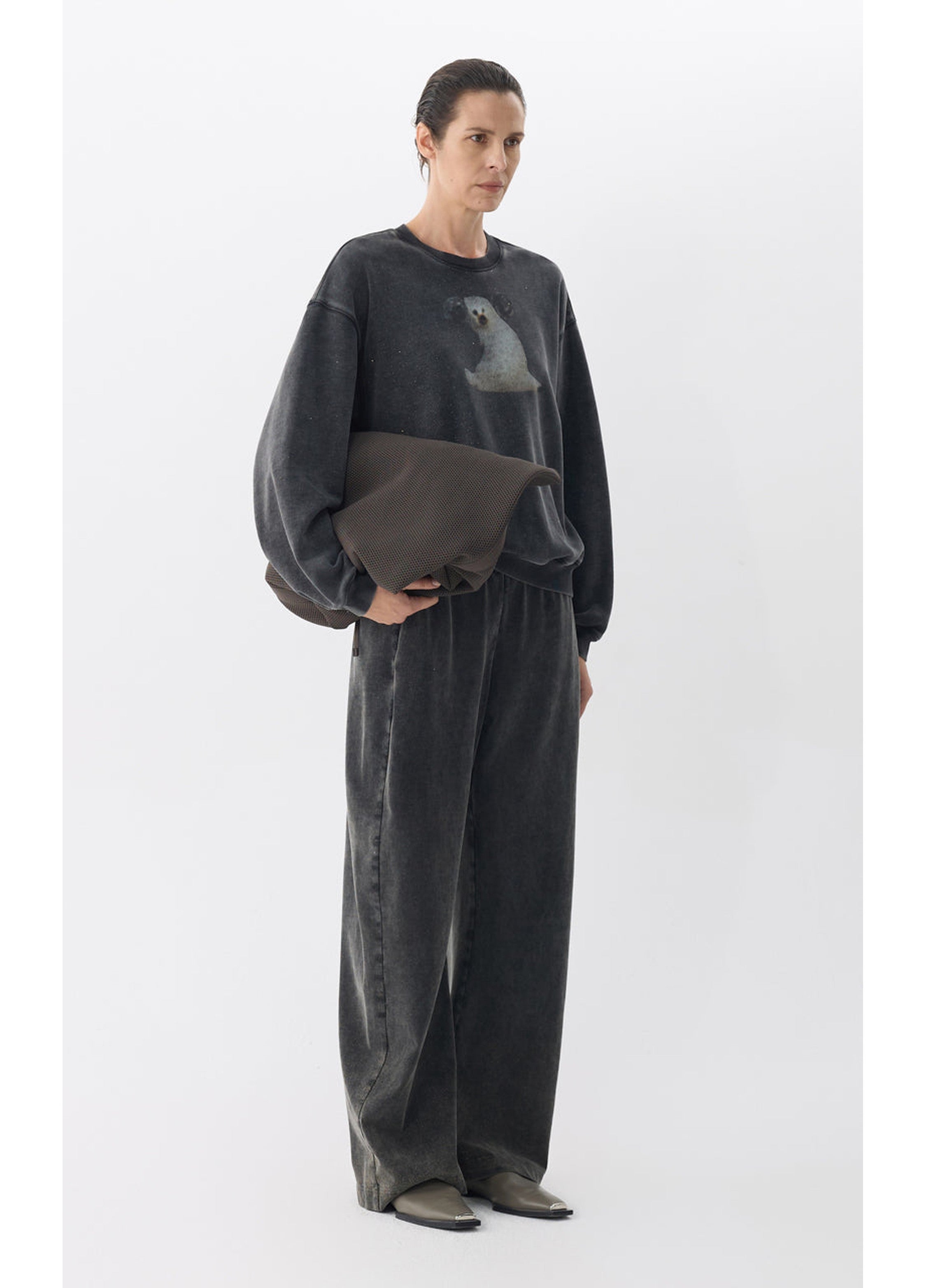 Sudadera con capucha para mujer con estampado retro de perro