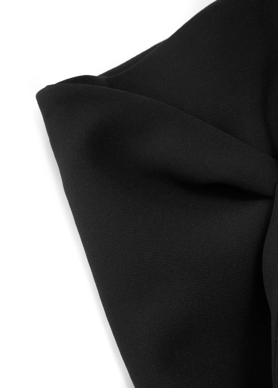 Falda corta de cintura negra de moda